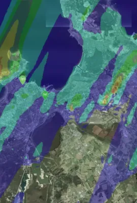 The modelling results (obtained by the Grid model) for particulate matter PM10 over Tallinn, Estonia, on the 16th of January 2025 
